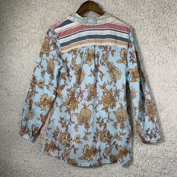 Soft Surroundings Multicolor Long Sleeve Button Down Shirt Women’s Size Medium - Picture 3 of 7